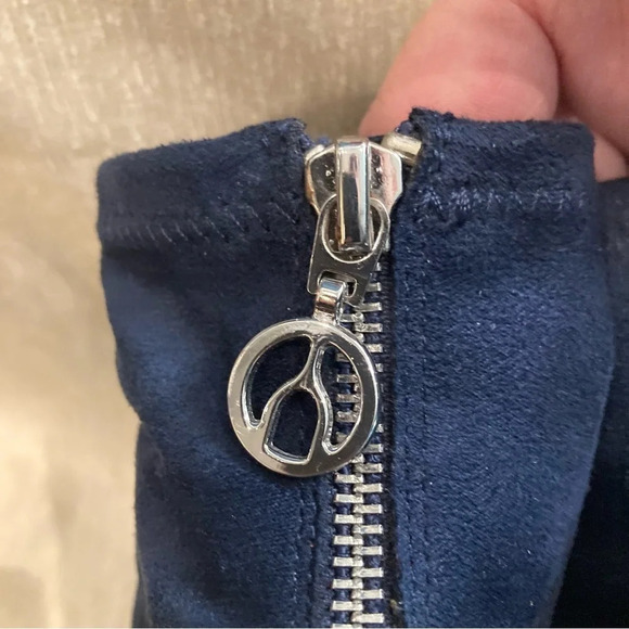 WISHBONE COLLECTION Sz  9 Stacked Heel Textile Zipper Back Pointy Toe Booties - Picture 5 of 10